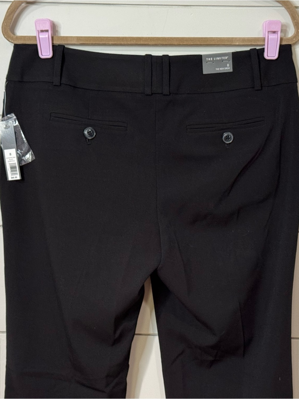 NEW The Limited The New Drew Black Pull-On Straight-Leg Dress Pants Size 8 - Picture 7 of 8